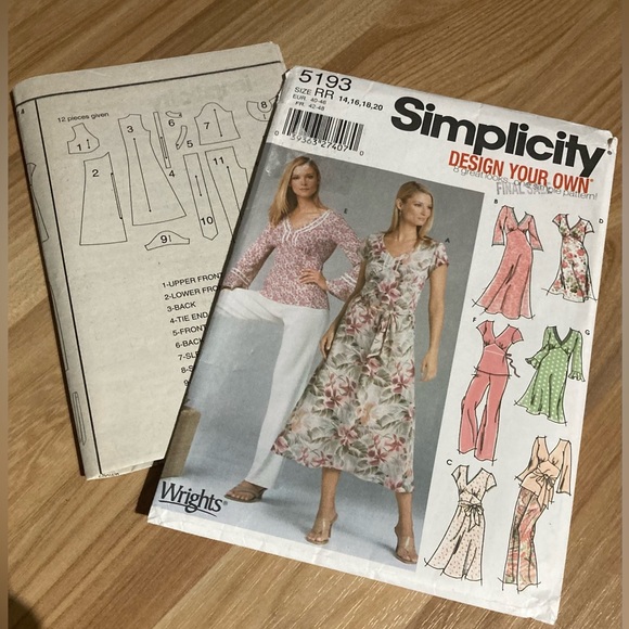 Simplicity 5193 Misses Petite Dress, Top and Pants - Picture 1 of 4